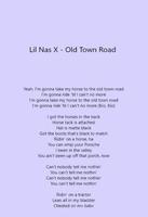 Lil Nas X - Old Town Road Lyrics Affiche