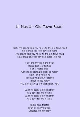 Lil Nas X Old Town Road Lyrics For Android Apk Download