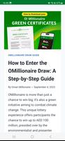 OMillionaire Draw Results App bài đăng