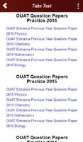 OUAT Exam Entrance Question Papers Practice capture d'écran 2