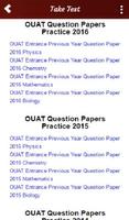OUAT Exam Entrance Question Papers Practice تصوير الشاشة 2