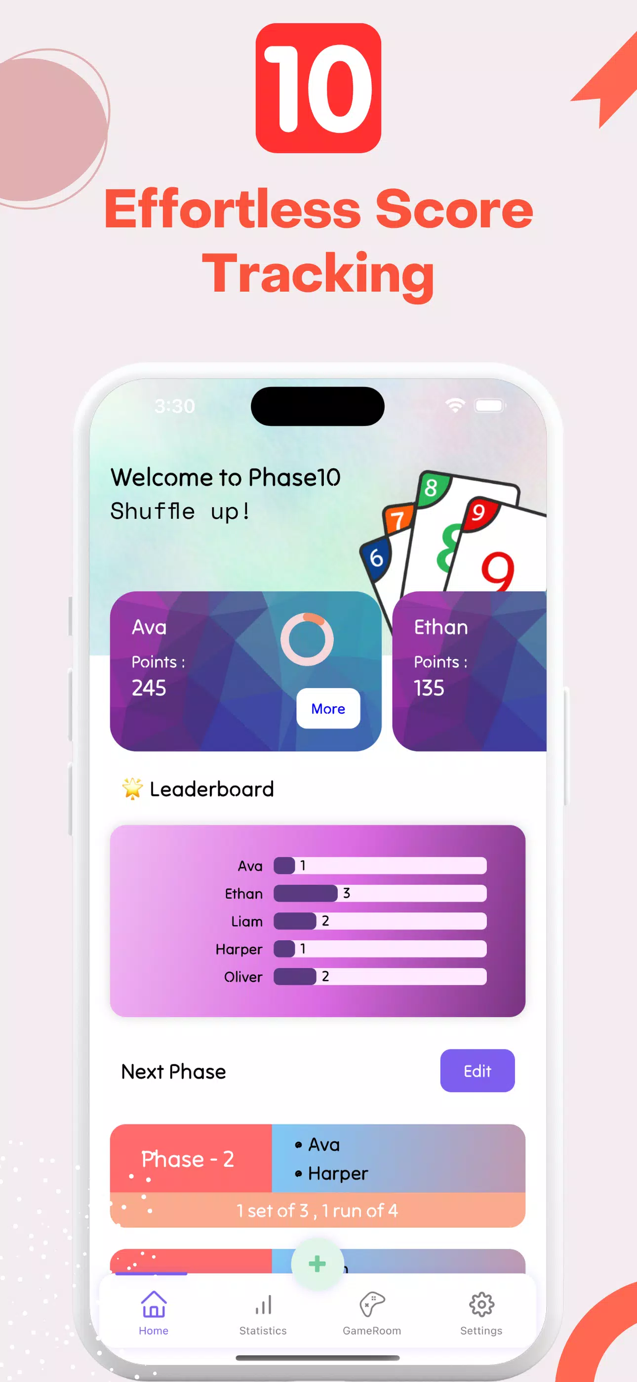 Phase 10 Scoreboard
