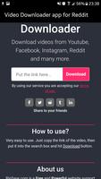 Video Downloader app for Reddit Affiche