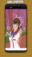 Sakura Cute School  Wallpapers capture d'écran 1