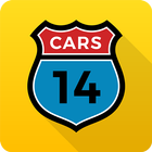 14CARS租车应用程序。美国租车比较 图标