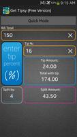 Get Tipsy Tip Calculator, Free скриншот 1