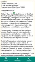 Lettre de motivation capture d'écran 3