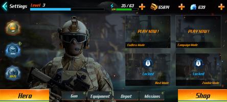 Commando Strike War Trigger 3D plakat