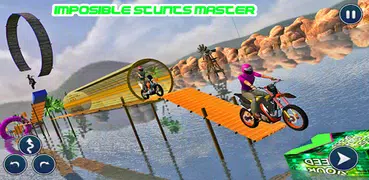 Impossible Motorcycle Stunts : Mega Tracks Race