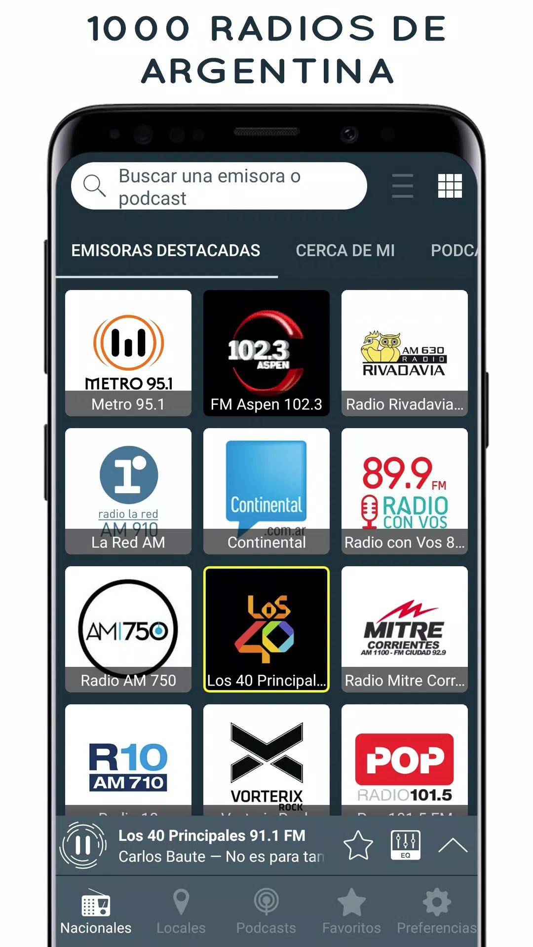 Pegajoso huella pasillo Descarga de APK de Radios Argentinas Online para Android