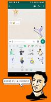 Comical Kung Fu WhatsApp Stickers penulis hantaran