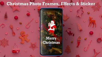 Christmas Photo Frame,Effects & Stickers Affiche