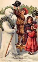 Winter Holidays Vintage Free Affiche