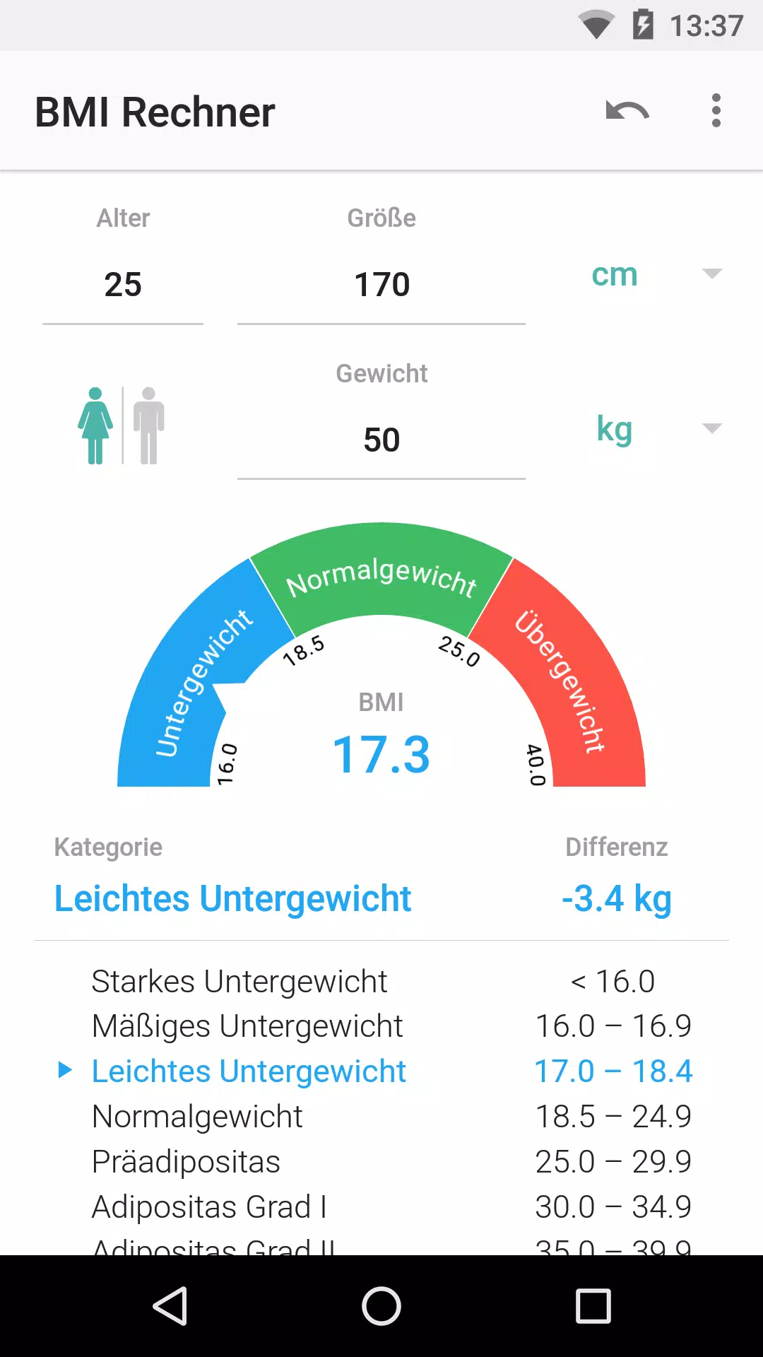 BMI Rechner APK für Android herunterladen