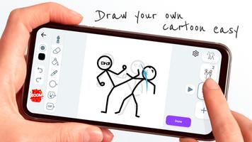 Stickman: draw animation maker poster