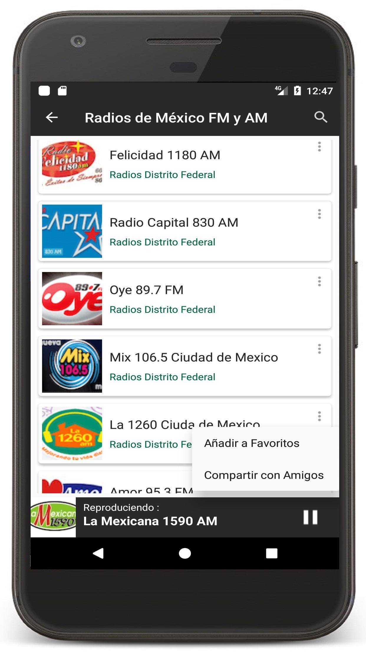 Radios Emisoras de México FM Estaciones de Radio para Android APK
