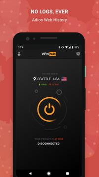 VPN - VPNhub آمن و مجاني مع فتح غير محدود للمواقع تصوير الشاشة 9
