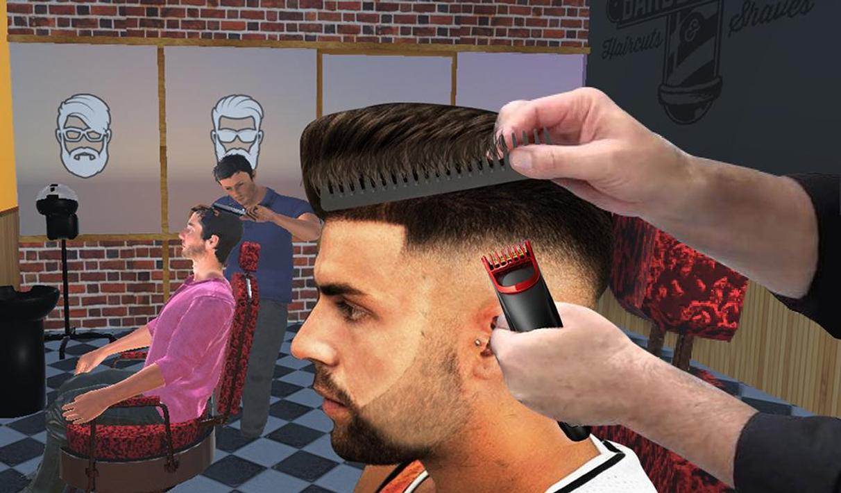 Barber shop rambut rambut gila game pemotongan 3D for Android APK