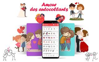 pack autocollants d'amour pour WhatsApp Affiche