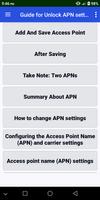 Guide for Unlock APN settings capture d'écran 3