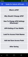 Guide for Unlock APN settings Cartaz