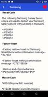 Reset & Master Mobile Codes captura de pantalla 3