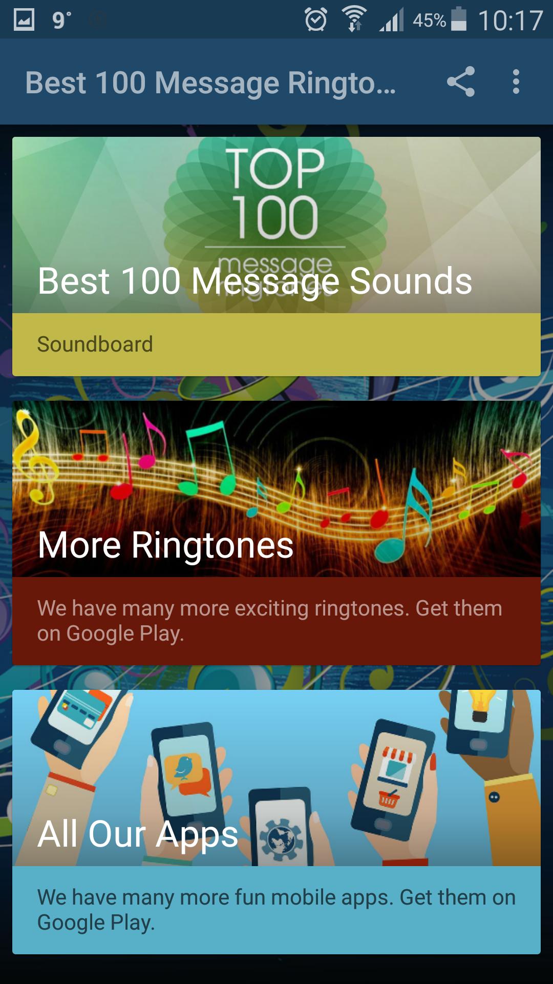 Message 100. 3.Ringtones сообщения.