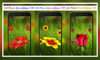 360 Flower live wallpaper 3D Cartaz