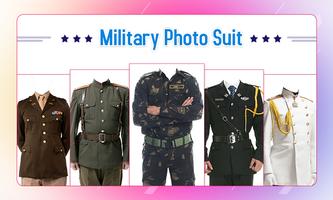 Military Photo Suit Affiche