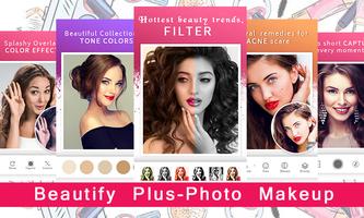 Beautify Plus Photo Makeup Affiche