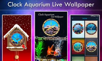 Clock Aquarium Live Wallpaper 海报