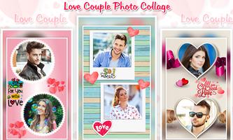 Love Couple Photo Collage Affiche