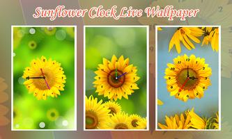 Sunflower Clock Live Wallpaper 海报