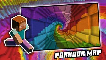 Rainbow Parkour addon for MCPE Affiche