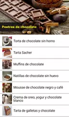 Postres de chocolate 🎂 Bollos y Tartas APK download