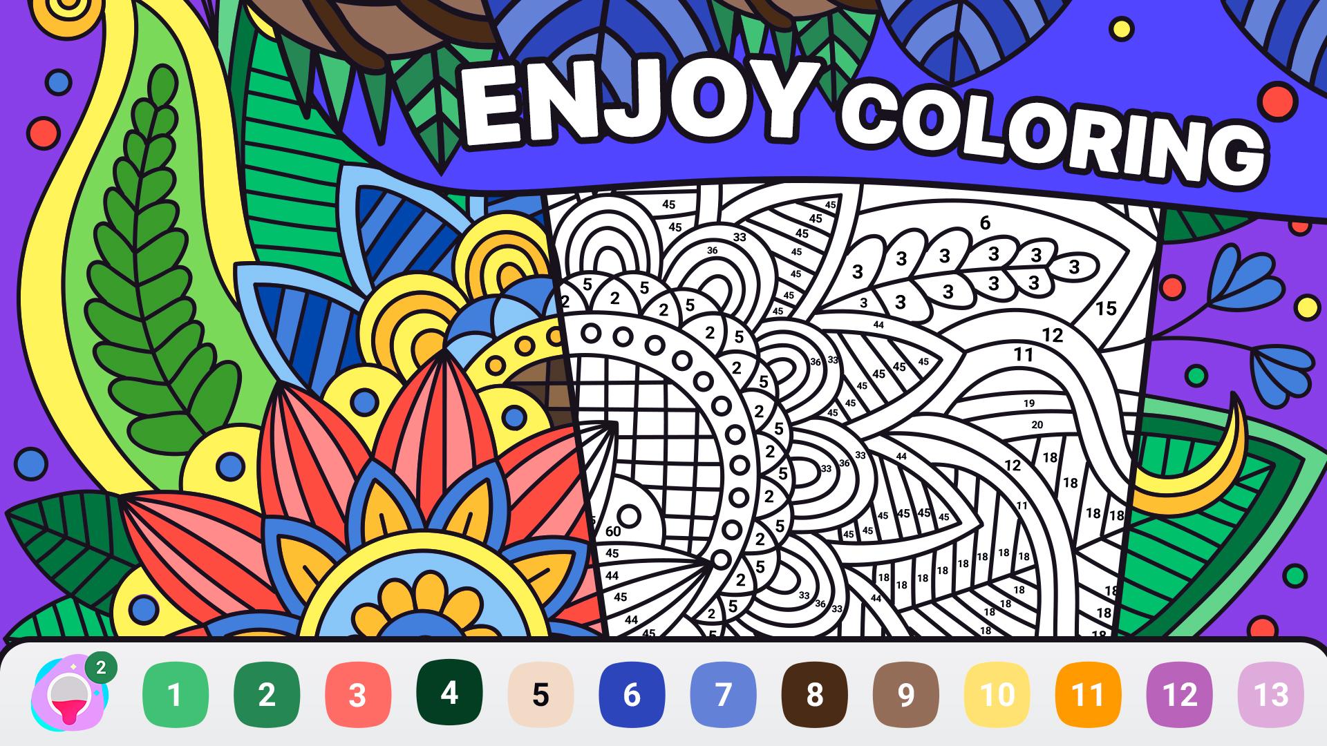 Download BATIQ 🎨 Coloring book by number | Color Therapy APK 1.5.3 ...