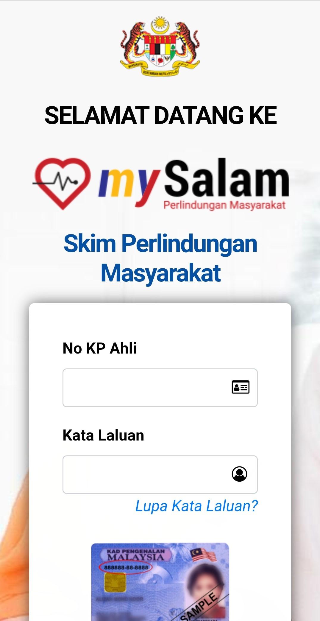 Mysalam 2021 Permohonan Semakan Status Skim Perlindungan Nasional