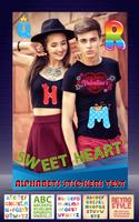 Alphabets Stickers Text: Photo Editor captura de pantalla 1