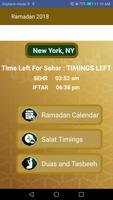 Ramadan Calendar 2019 with Prayer Times and Duas Affiche