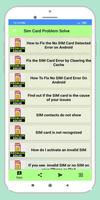 Sim Card Problem Solve poster