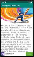 History of ICC World Cup Affiche