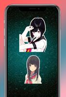 Anime Girl Stickers WAStickerApps captura de pantalla 3