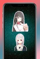 Anime Girl Stickers WAStickerApps постер
