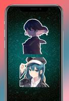 Anime Girl Stickers WAStickerApps ภาพหน้าจอ 1