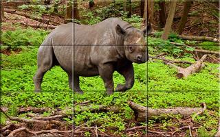Puzzel - Bosdieren-poster