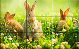 Puzzle - Cute bunnies اسکرین شاٹ 1