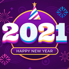 🎊🎉🎂 New Year Photo Frames : 2021 🎊🎉🎂-icoon