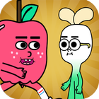apple and onion running game-icoon