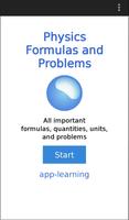Physics Formulas and Problems Affiche