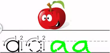 孩子們學習寫字母 - ABC